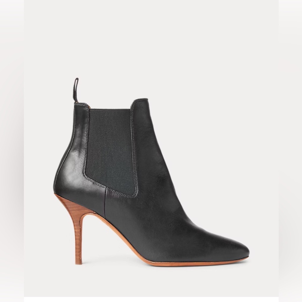 New without box Polo Ralph Lauren Vachetta Calfskin Kitten-Heel Boots